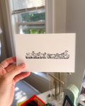 Make Way for Ducklings Statue Linocut